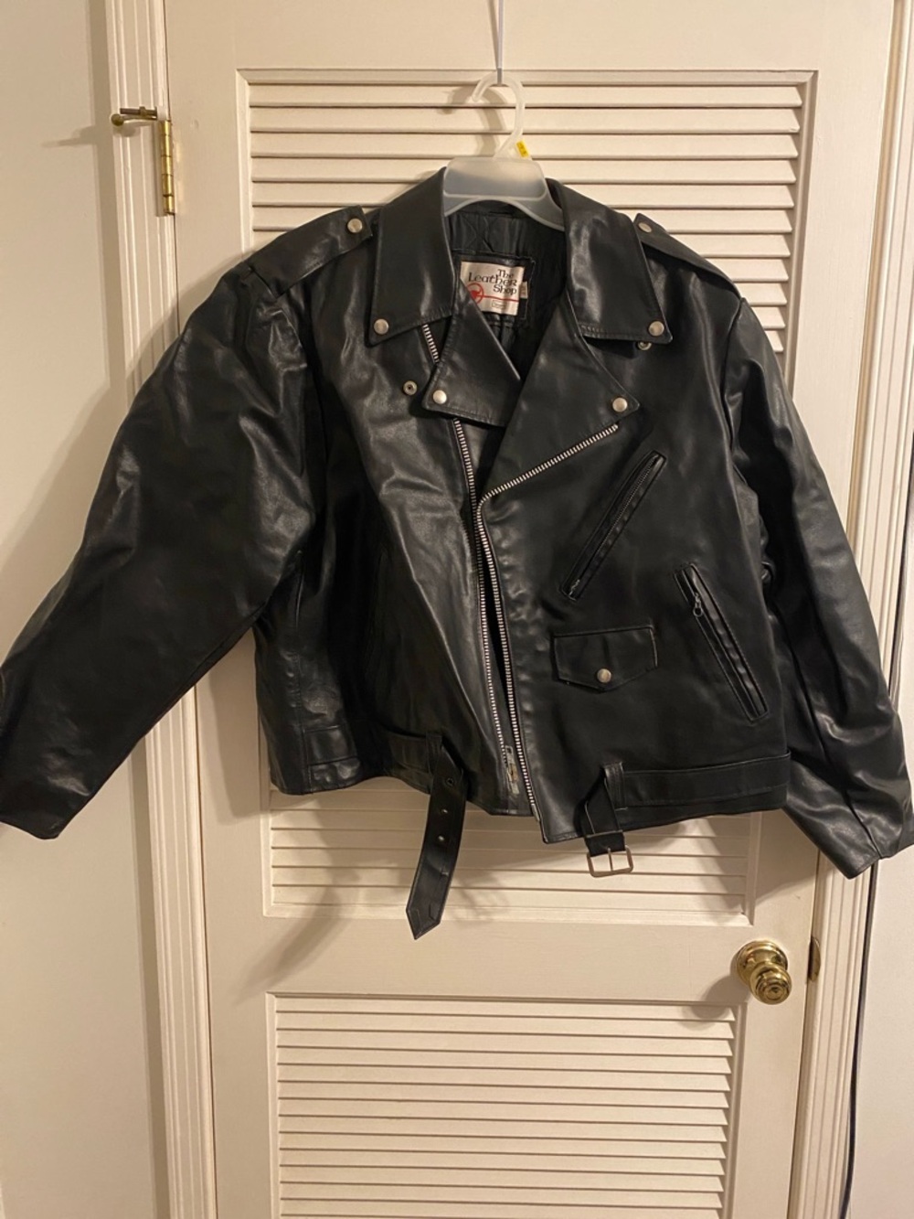 Leather Biker Jacket in Black - Luxurylife